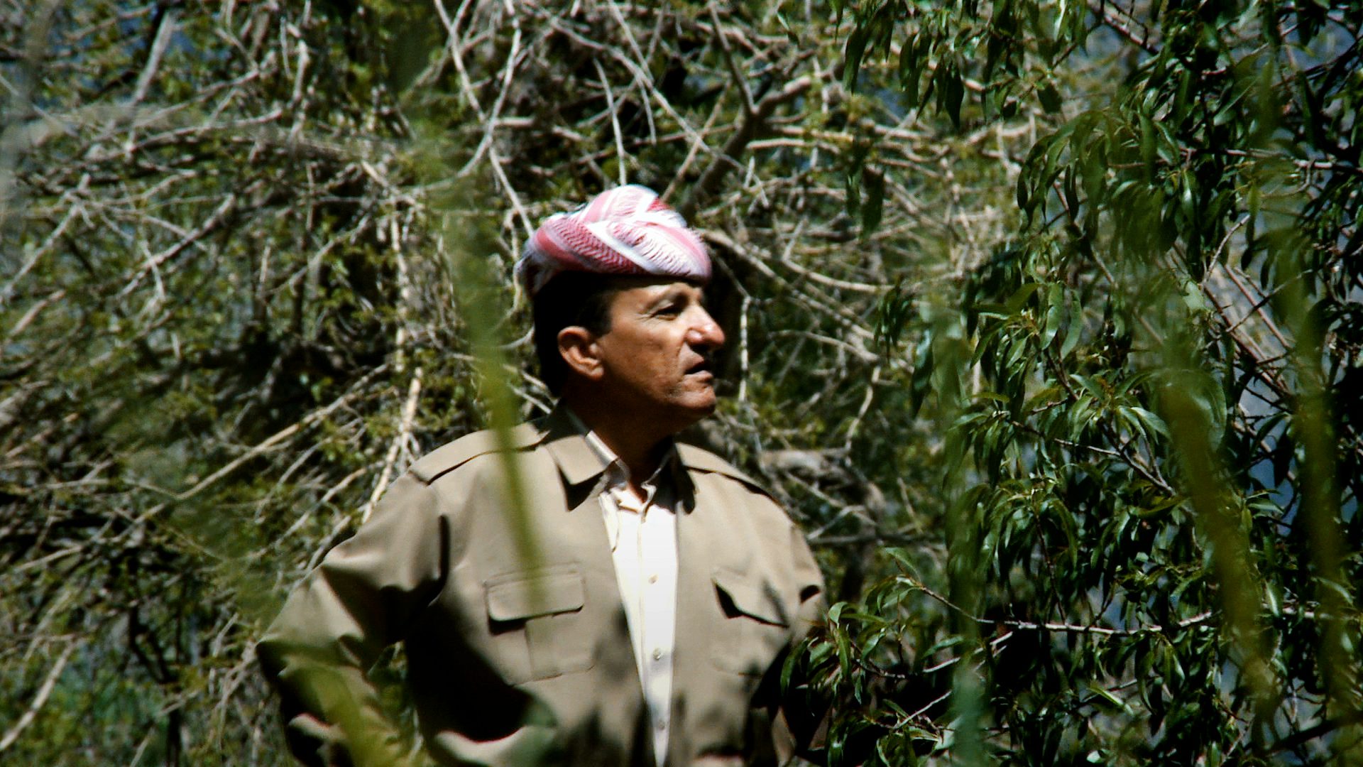 Kurdistan Democratic Party (KDP) commander AMIN HUSSEIN AHMED and his peshmerga were forced to flee to the Gara mountains after an Iraqi attack on Gaverki village in 1988. Their women and children were allowed to surrender but they escaped. When Amin Hussein later returned to the village to scavenge supplies, he saw Iraqi soldiers destroying their homes. 1/1.